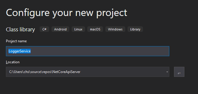 Configure New Project