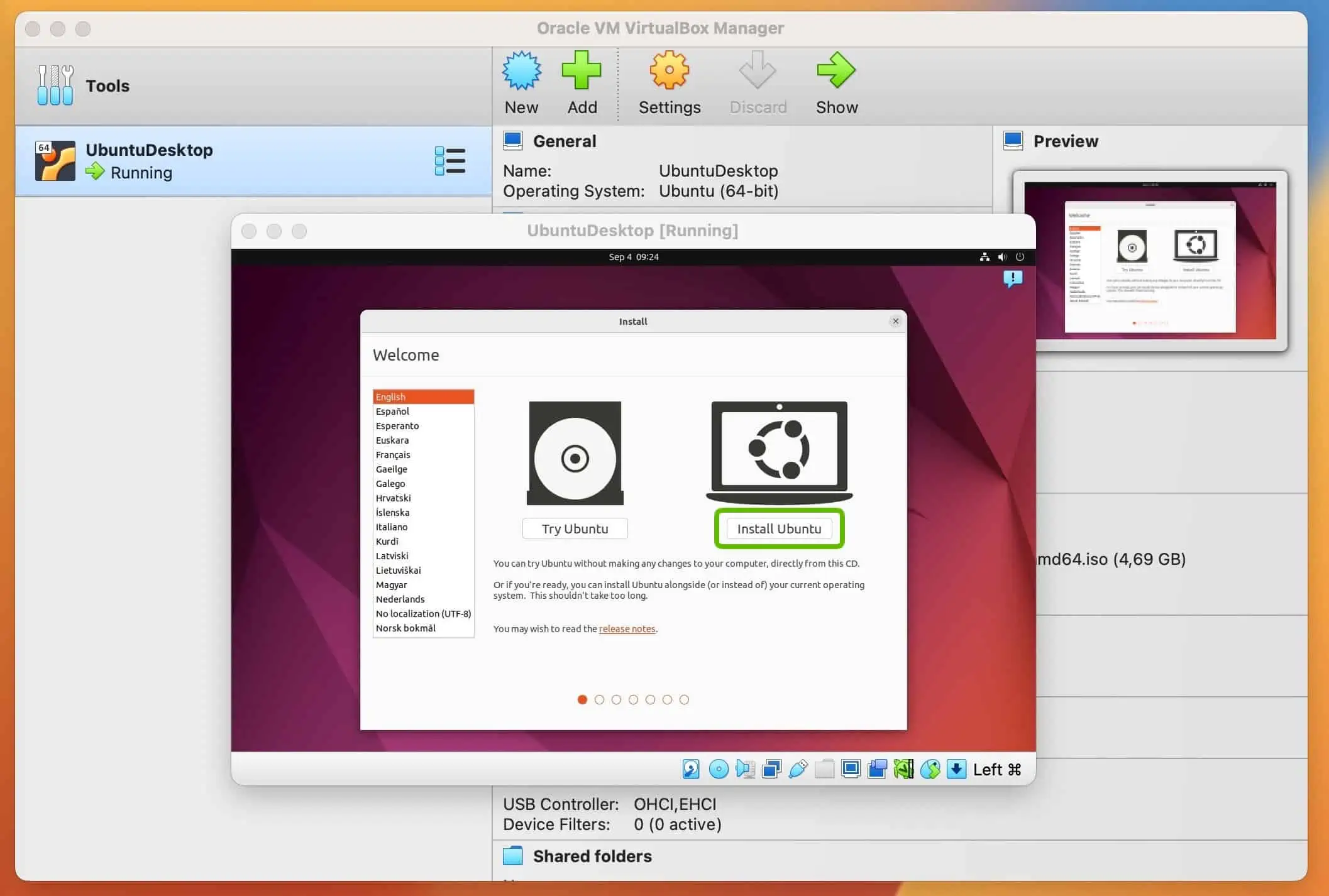 virtualbox, ubuntu, install